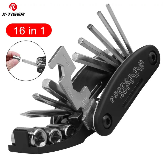 Outil Multifonctions 16 En 1 Pour Vélo MTB - Marque Bayli - Acier - Neuf Sous Blister
