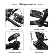 Kit d'outils de réparation de vélo 16 en 1 et autres, multi-outils avec leviers de pneus de vélo, clé hexagonale pliante