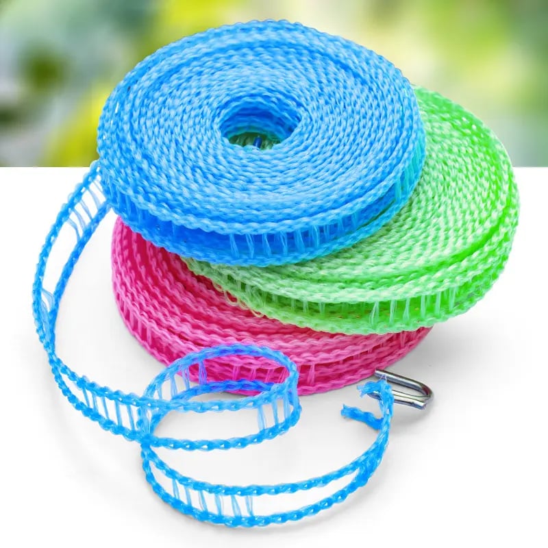 Corde à Linge Rétractable et Antidérapante pour Extérieur et Camping